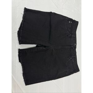 7 For All Mankind Black Relaxed Bermuda Shorts Size 10
